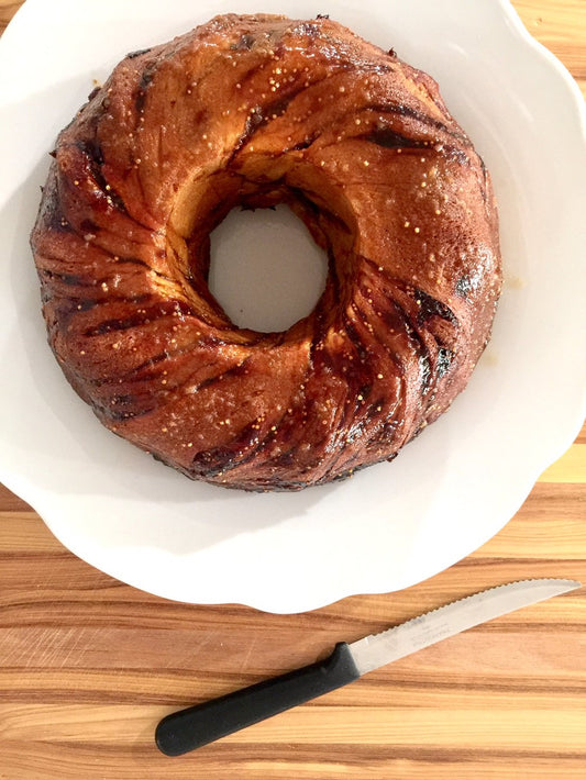 Caramelised Fig Babka with Dark Rum Glaze