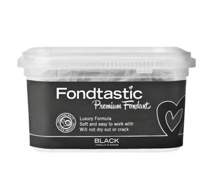 Fondtastic Premium Black Fondant 250gm Pale