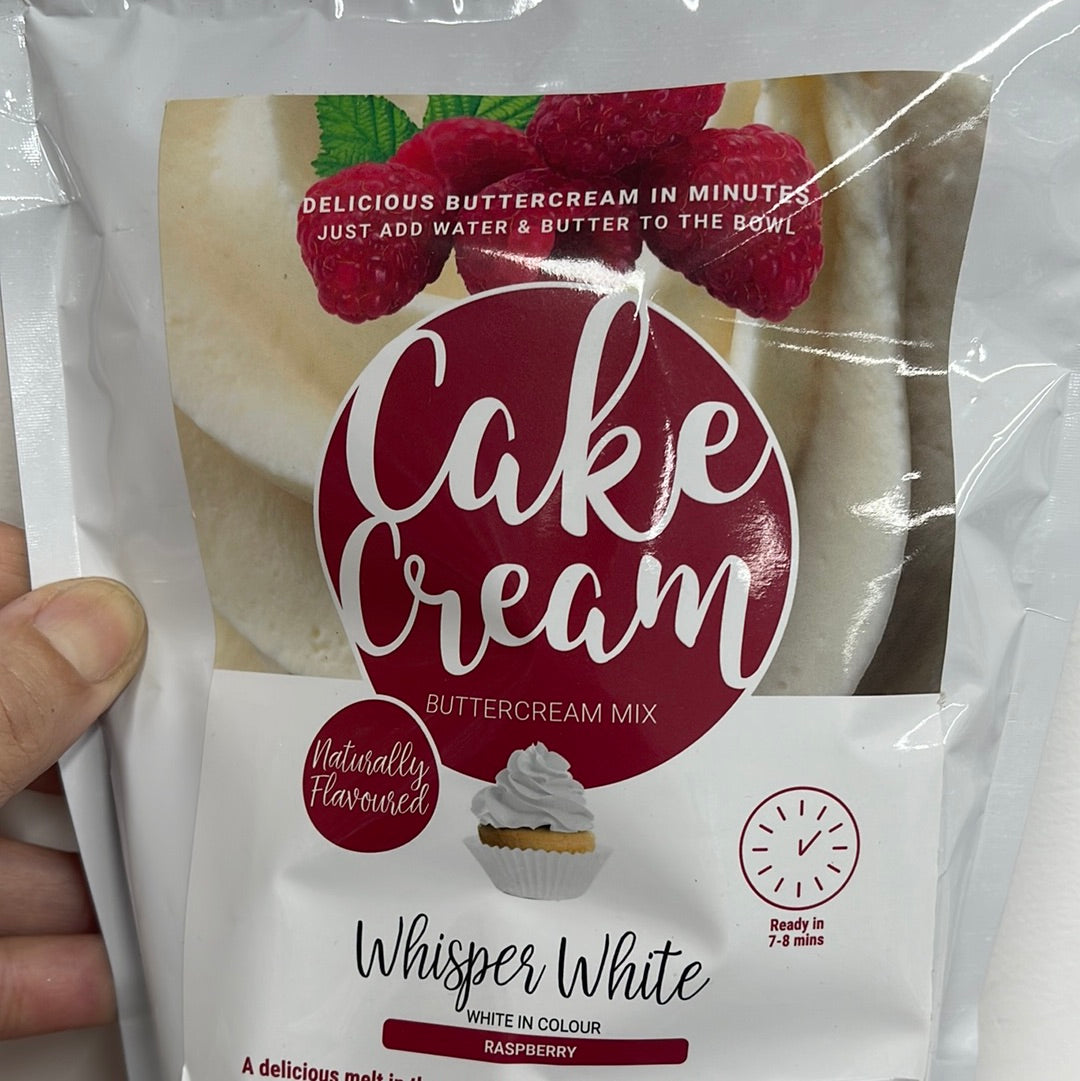 Cake Cream Whisper White in Raspberry Flavour 400g