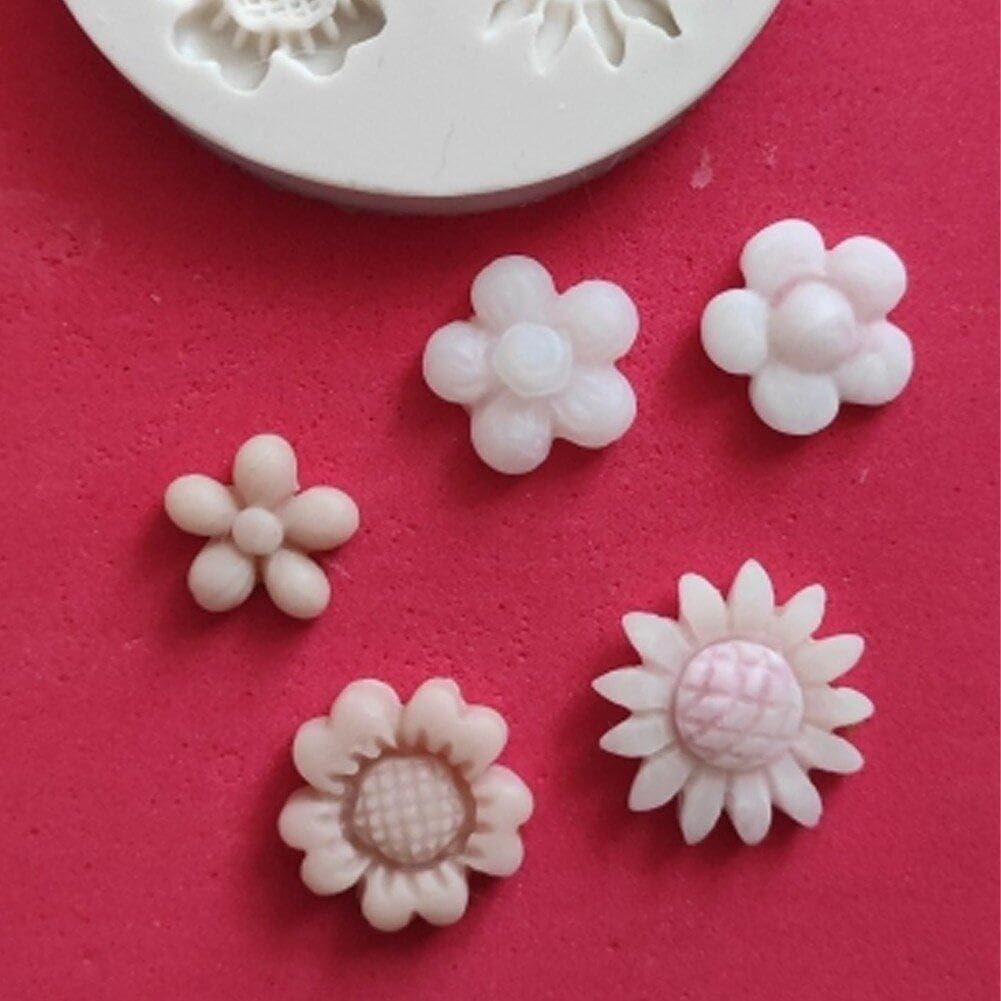 5 Different Flowers Silicone Mold