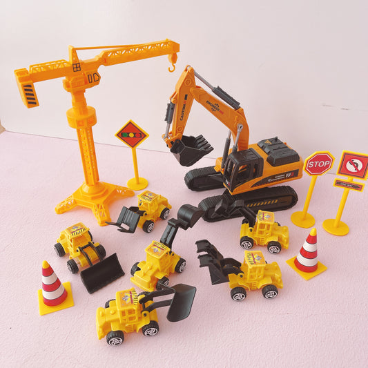 Construction Site Cake Topper Decorations Set - 13 Pieces