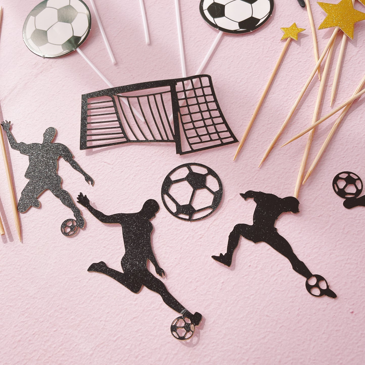 Soccer Game Cake Topper Decorations Set - 27 Pieces