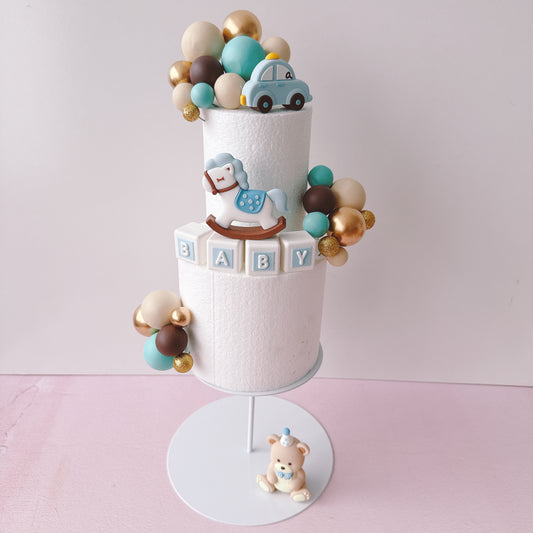 Teddy Bear Baby Cake Topper Decorations Set - 32 Pieces