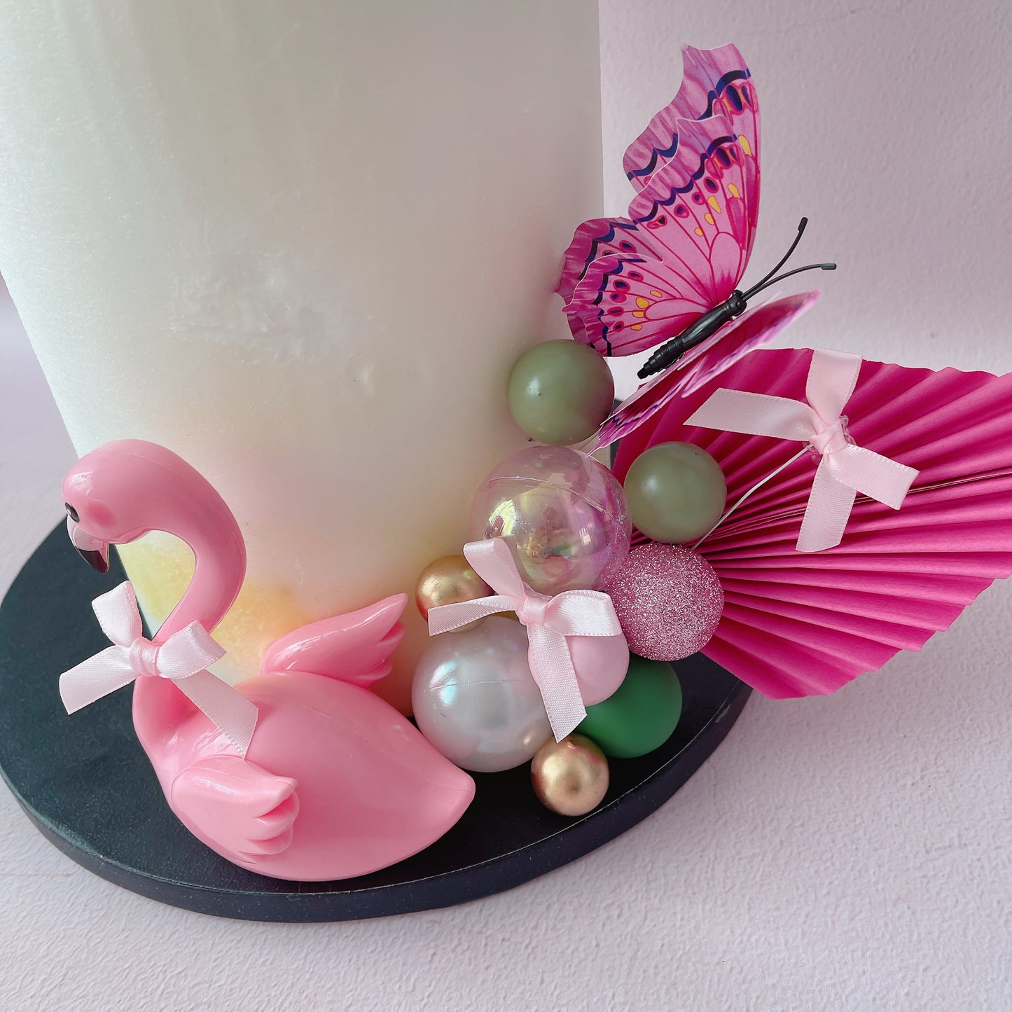 Flamingo Tropical Cake Topper Decorations Set - 41 Pieces