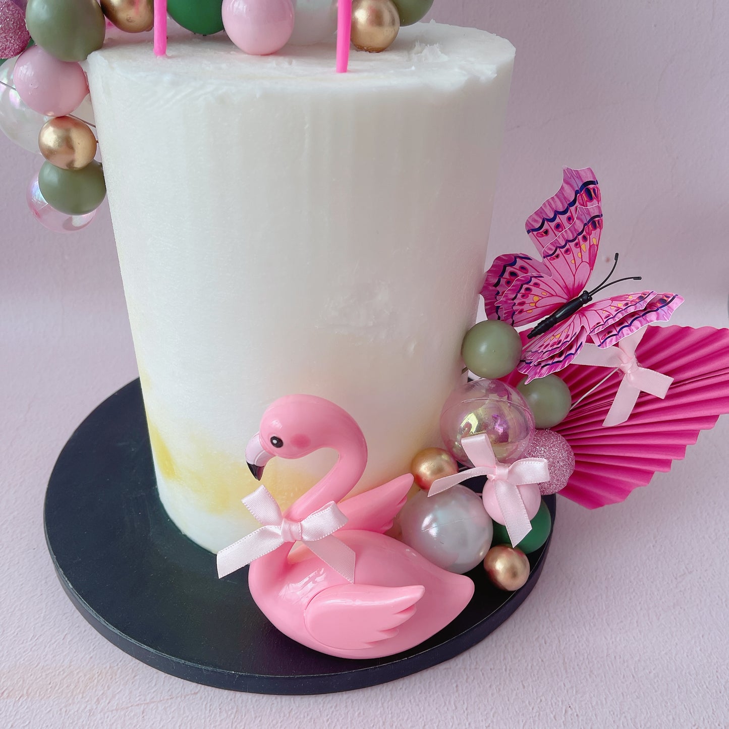 Flamingo Tropical Cake Topper Decorations Set - 41 Pieces
