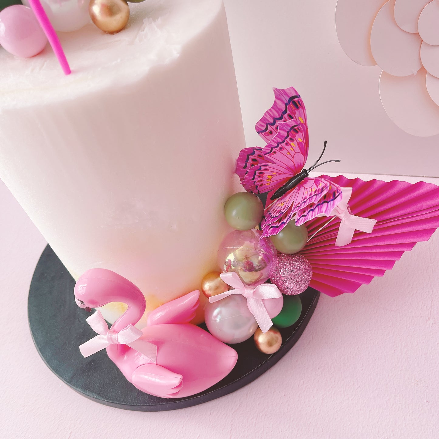 Flamingo Tropical Cake Topper Decorations Set - 41 Pieces