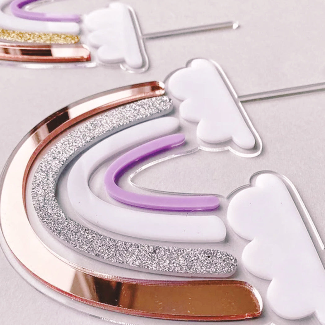 Acrylic Rainbow and Clouds Tropper 2 versions Available