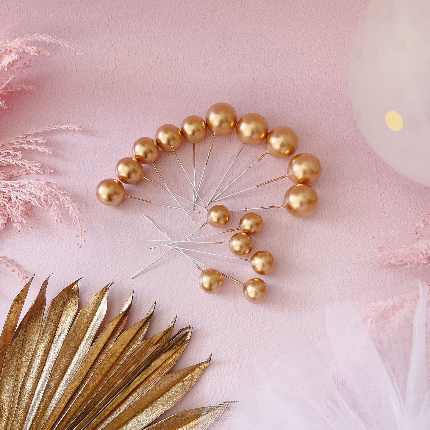 Gold Cake Balls - Set of 15