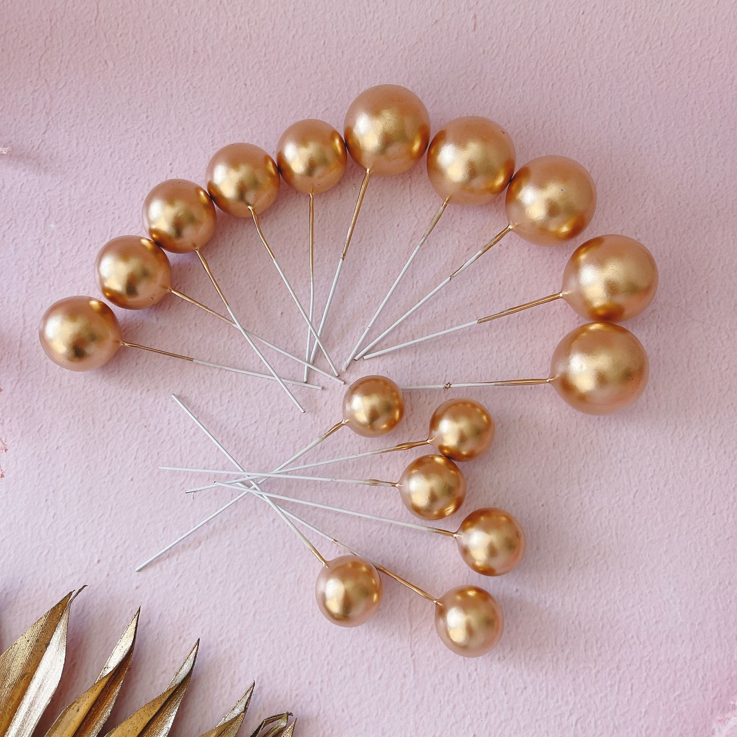Gold Cake Balls - Set of 15