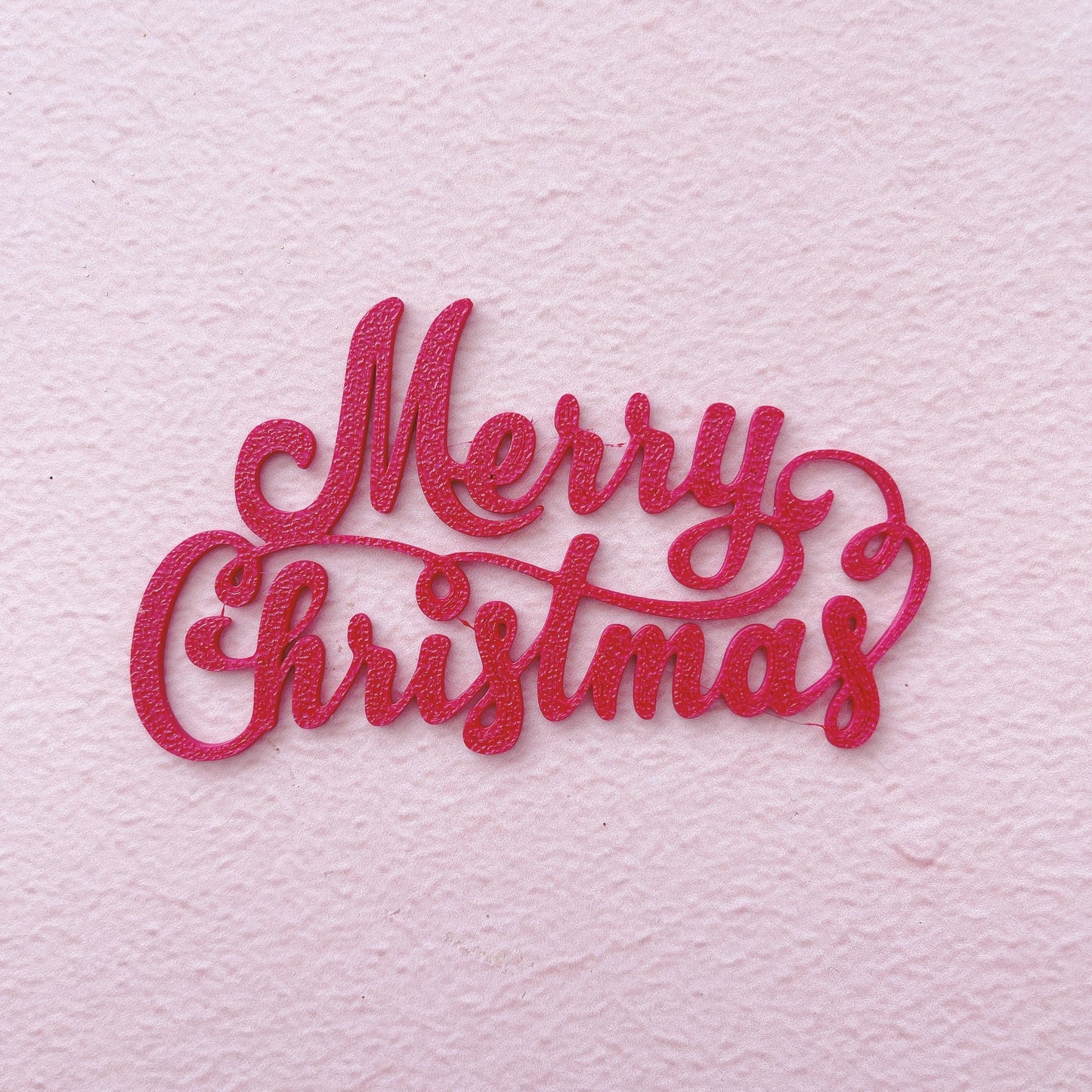 Merry Christmas Topper/Fropper - Red - 9cm