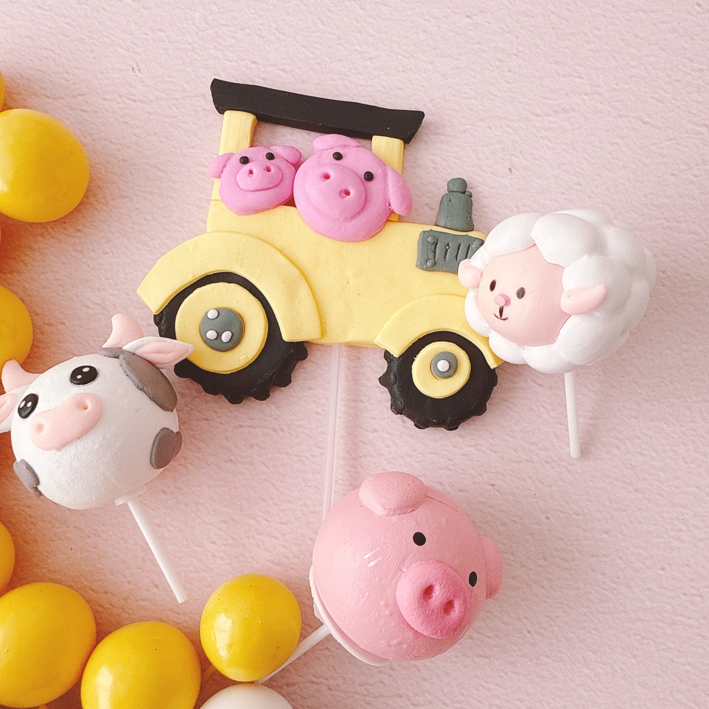 Cute Farm Animal Cake Topper Decorations - 31 Pieces