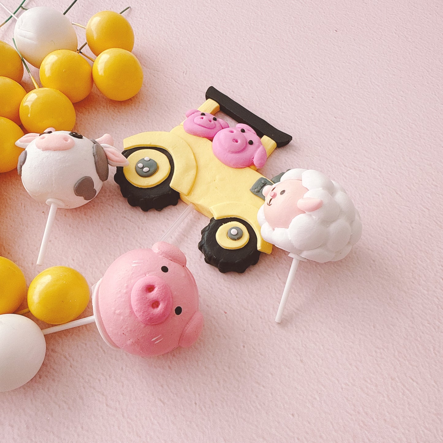 Cute Farm Animal Cake Topper Decorations - 31 Pieces
