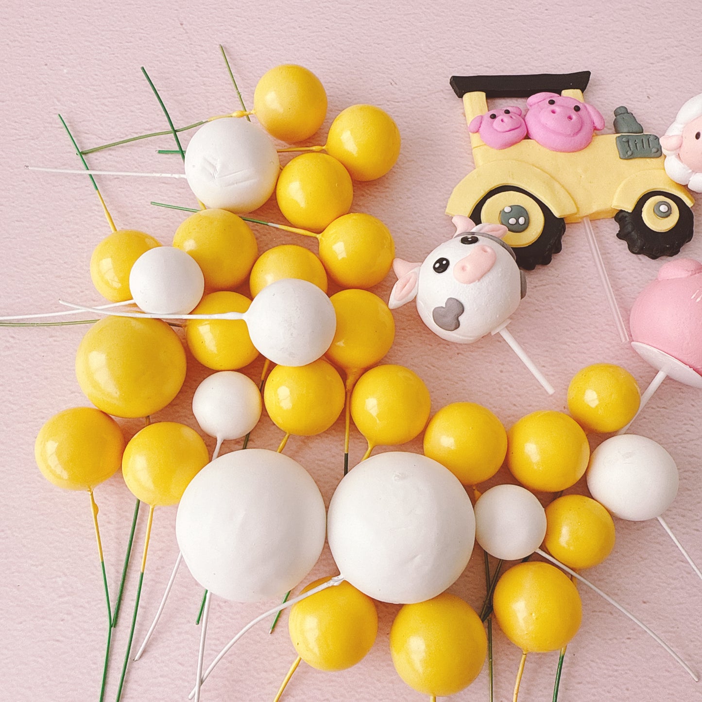 Cute Farm Animal Cake Topper Decorations - 31 Pieces