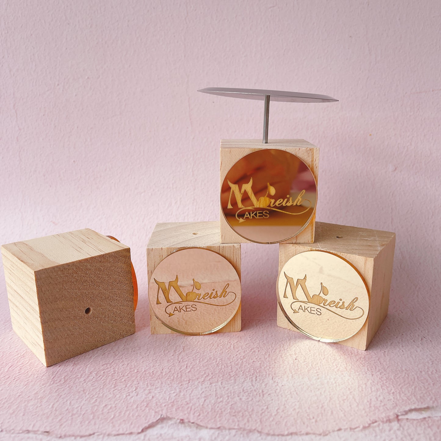 Moreish Flower Nail Wooden Holder - 5cm x 5cm