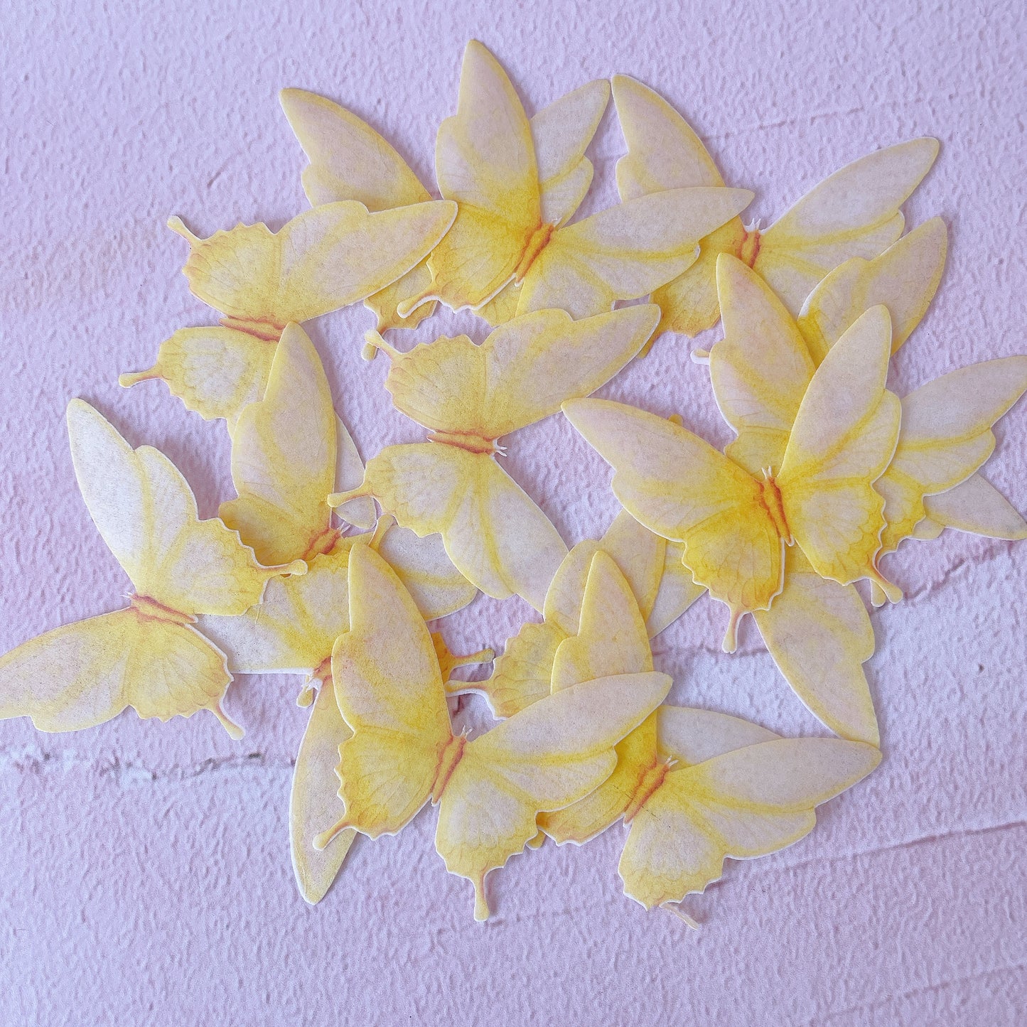 Wafer Paper Butterflies Moreish Signature Range - Saffron Yellow
