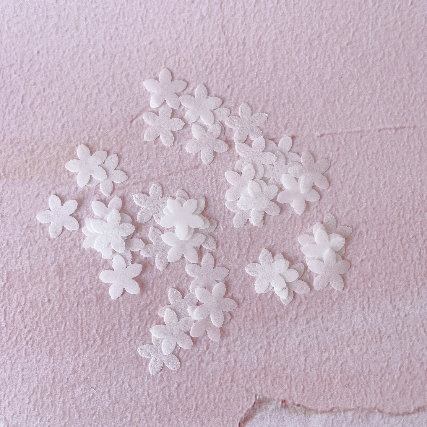 Wafer Paper Mini Blossoms Plain Flowers 30 PreCut Edible