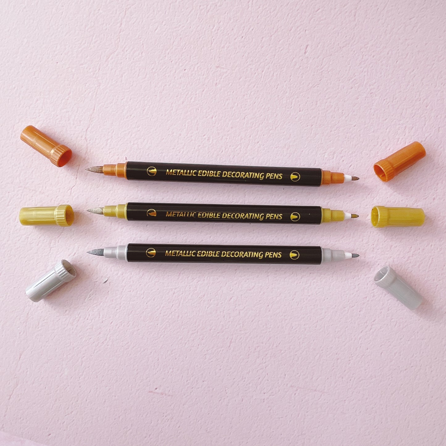 More Metallic Edible Markers Set of 3 - Pink, Purple and Rose Gold