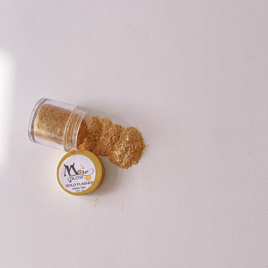More Glow Gold Flasher Edible Glitter Dust - Various Sizes