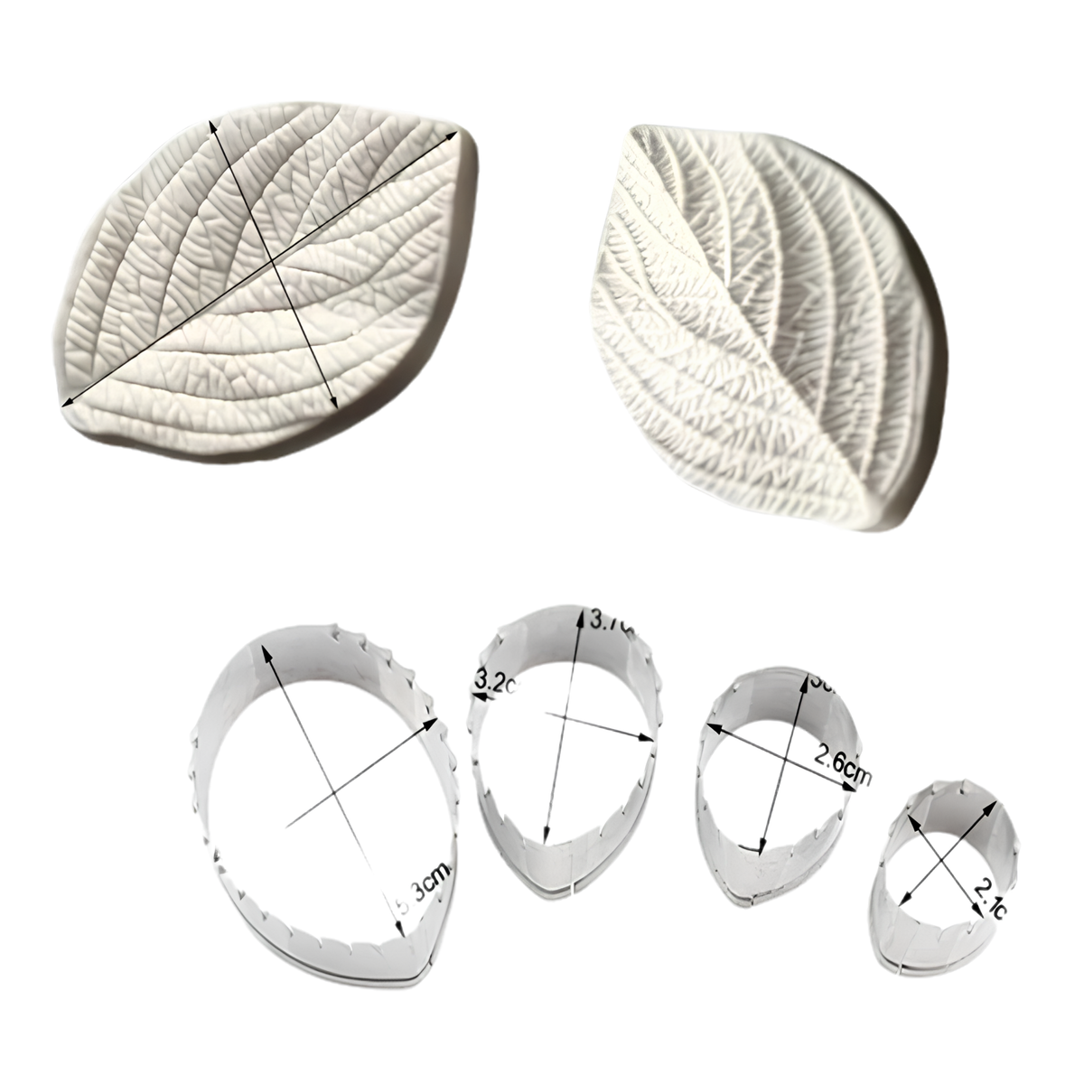 More Veiners Rose Leaves Cutters and Veiner - Set of 6 peices