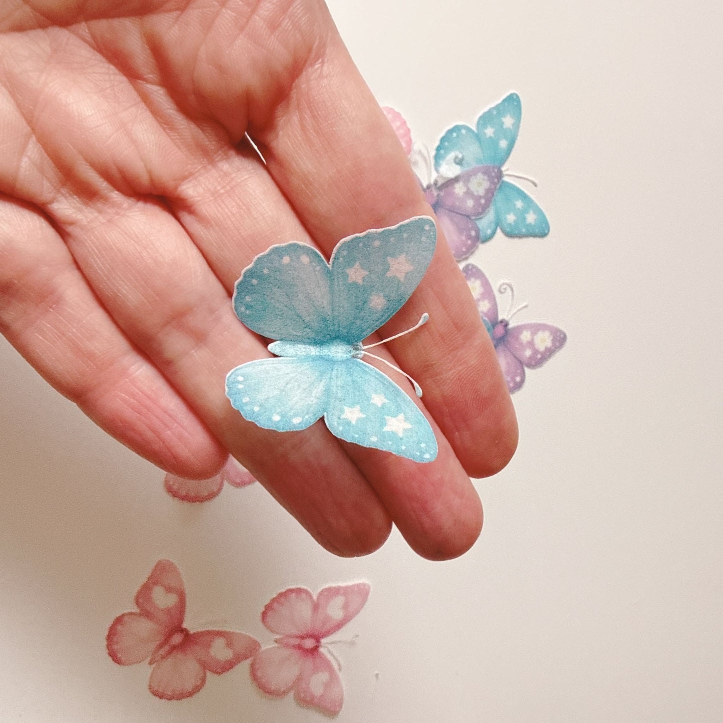 Edible Wafer Paper Butterflies Pastel Flutter Four - Pack of 24