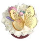 Acrylic Cupcake Topper Charms - Gold Butterfly Separated Wings 6pc