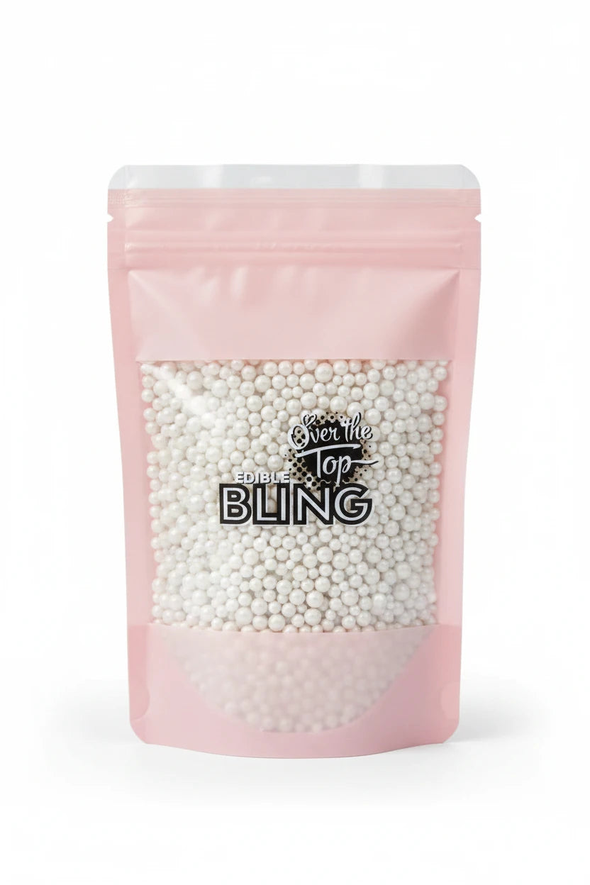 Bling Sprinkles Medley Pearl White Balls 65 Grams OTT
