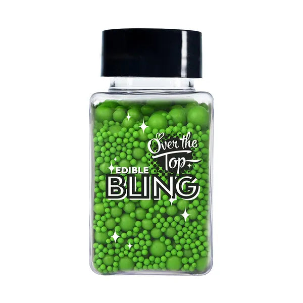Bling Sprinkles Medley Leaf Green Balls 65 Grams OTT