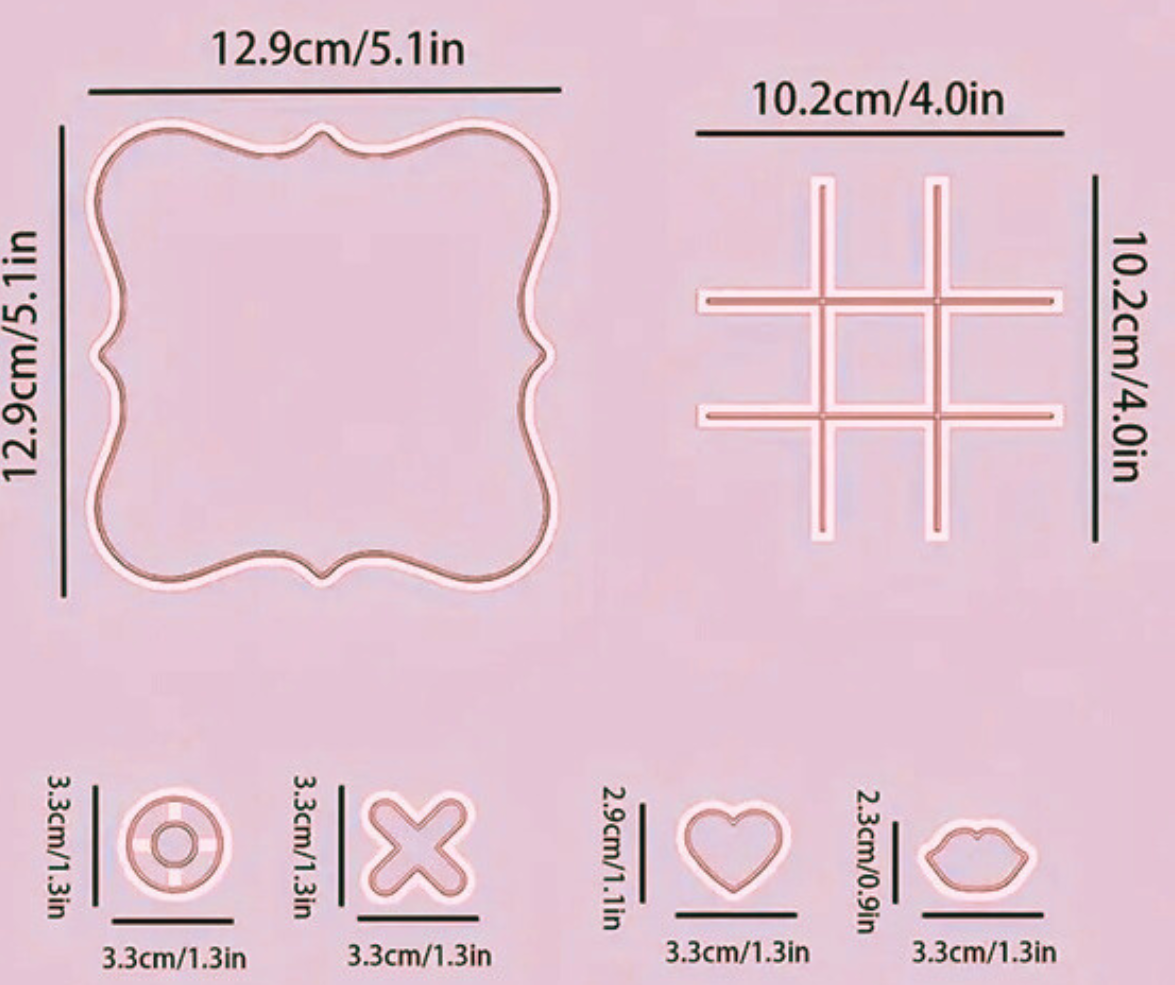 Easter Tic Tac Toe - Naughts and Crosses Cookie Cutter