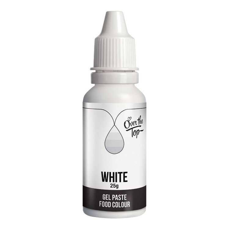 Over the Top Food Gel Colour - White 25g
