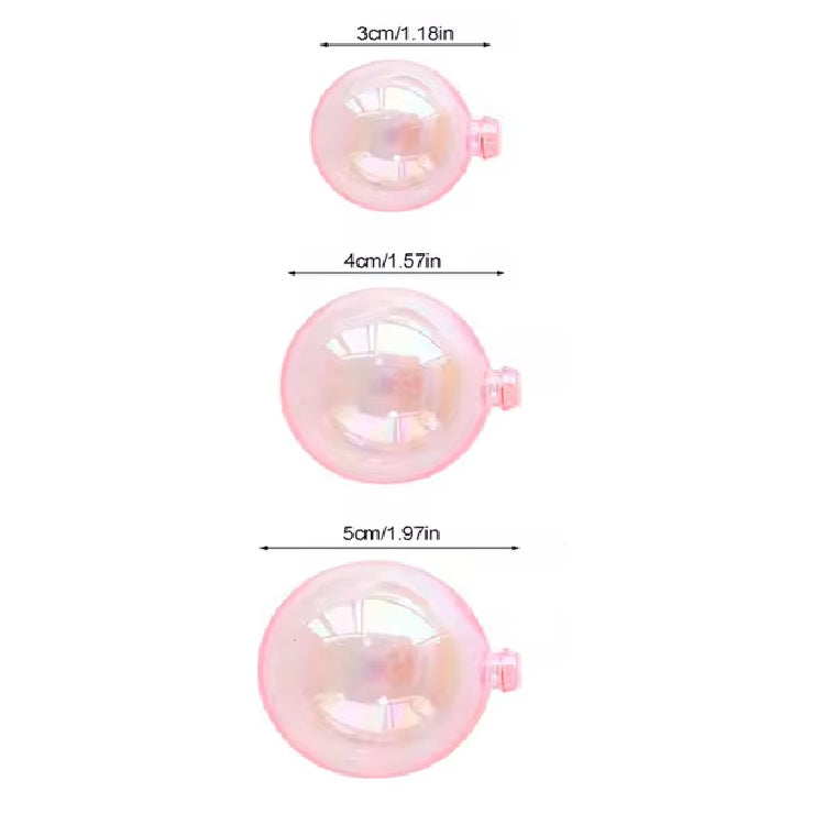 Clear Pink Balls - Set of 12