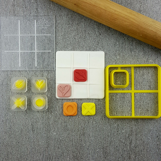 Valentines Tic Tac Toe Debosser & Cutter Set