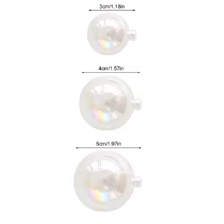 White Clear Cake Balls - Set of 12