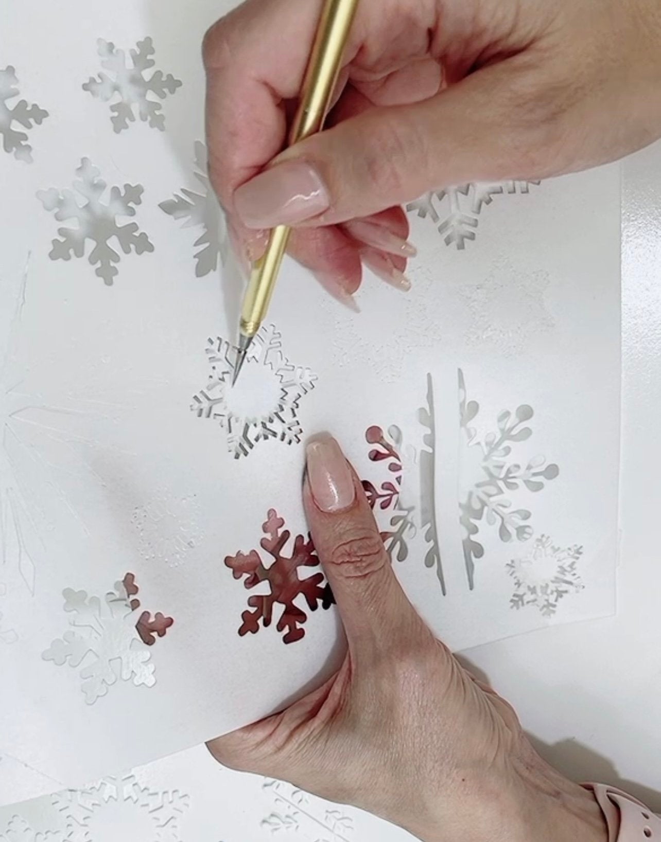 Snowflakes Template for Cameo or Silhouette SVG File