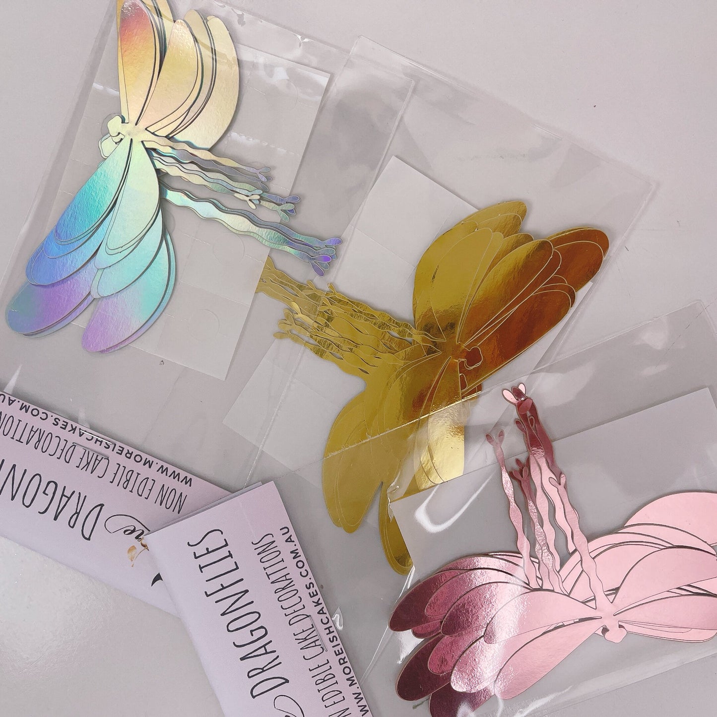 More Card Dragonflies pack of 12 Various Colours