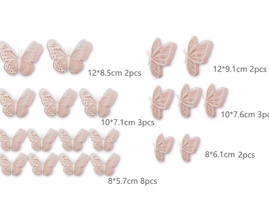 More Double Card Butterflies pack of 20