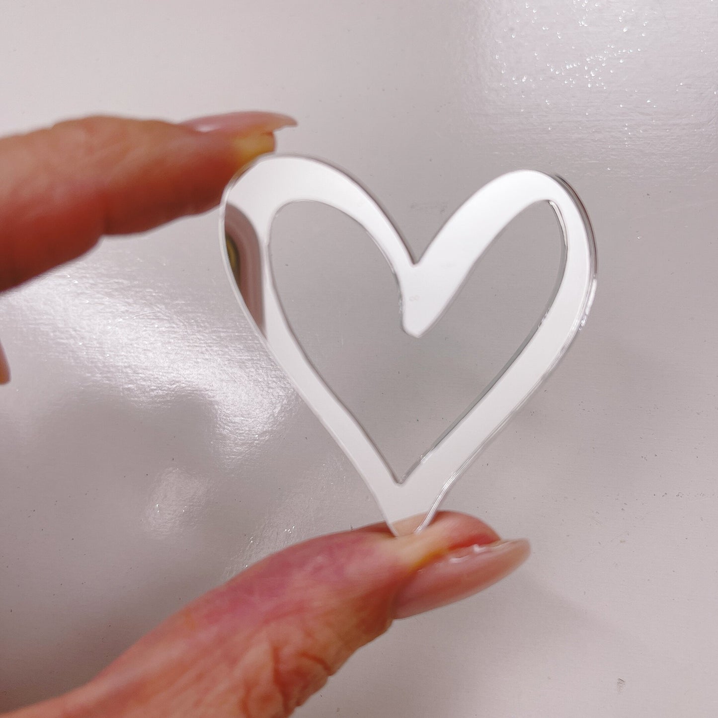 More Charms Acrylic Hearts in Gold or Silver