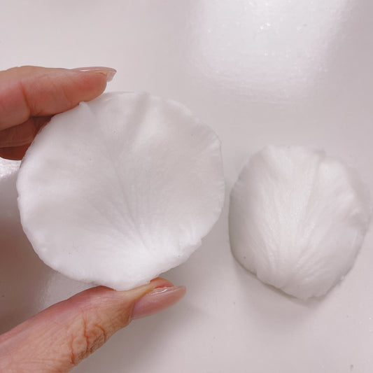 White Silicone Rose Petal Mold 2 Sided