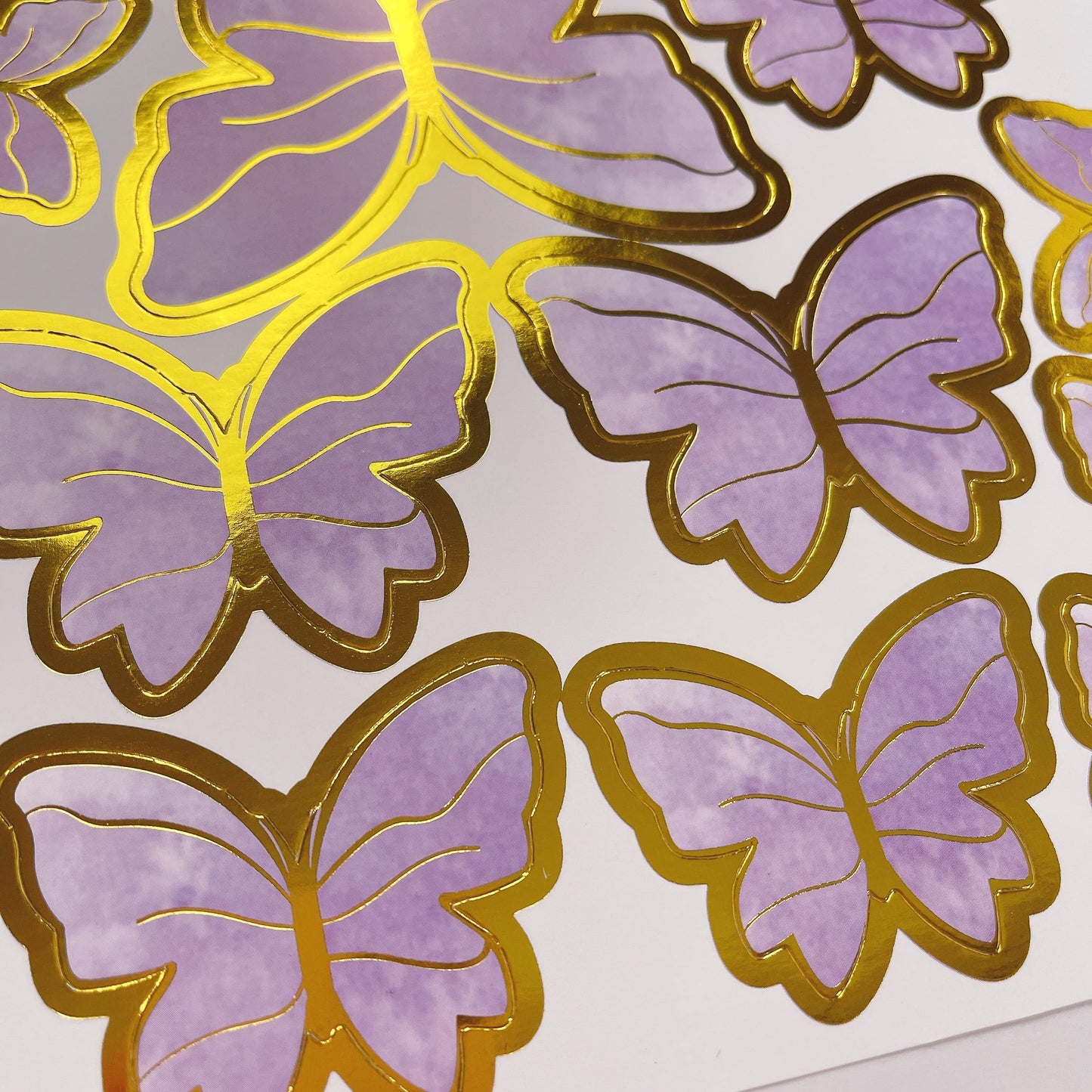 Card Stock Butterflies in Pink or Purple - Set of 10