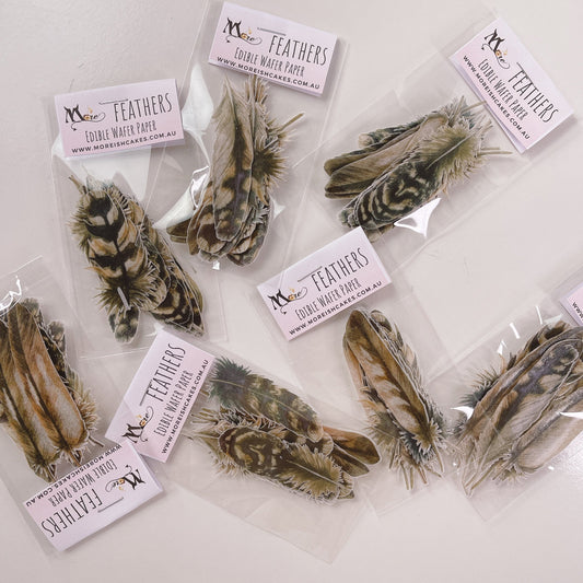 More Wafer Feathers - Natural Brown Shades- Pack of 15