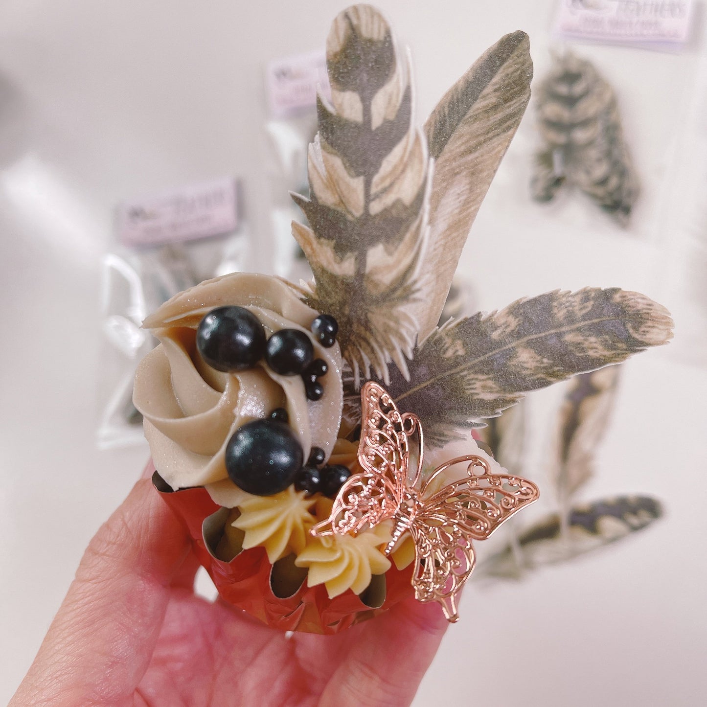 More Wafer Feathers - Natural Brown Shades- Pack of 15