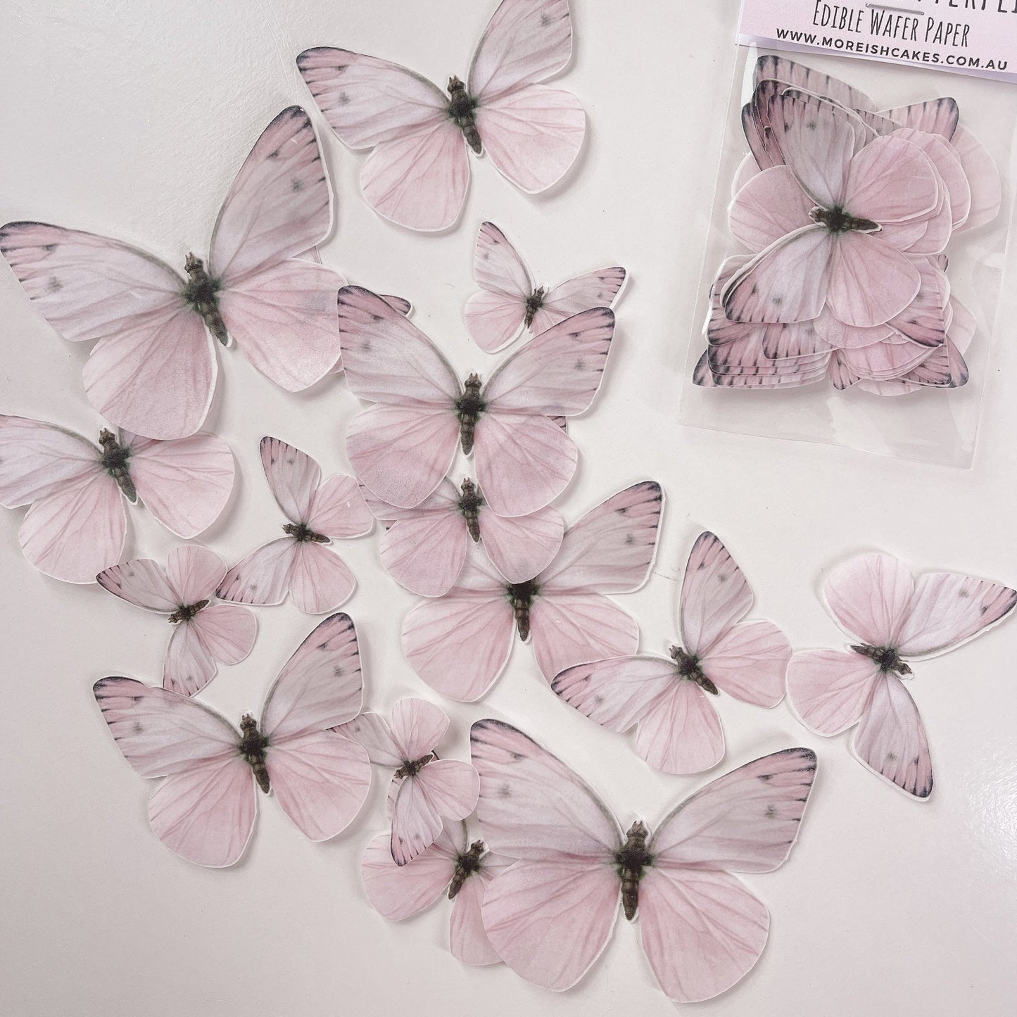 Wafer Paper Butterflies Lilac Pink 24 PreCut Edible