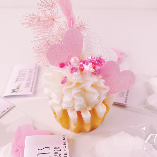 Wafer Paper Hearts in Pink or White