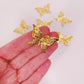 More Decos Filagree Gold, Antique Gold, Silver  or Mixed Arched Butterflies 2.6cm x 4cm Wing Span Pack of 10
