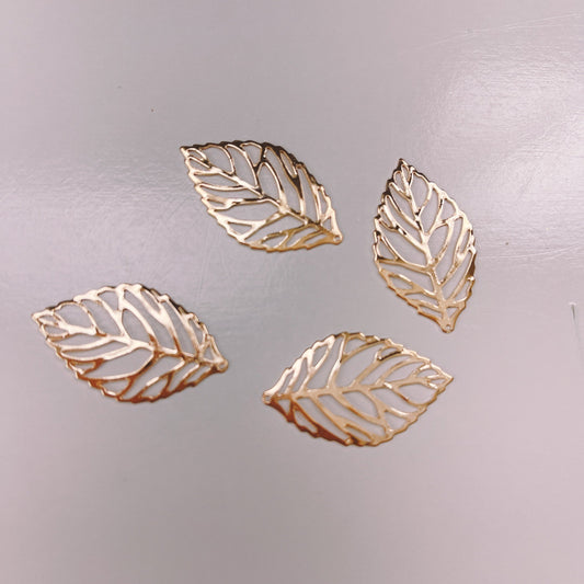More Decos Small Leaf  35cm x  1.9cm Satin Gold