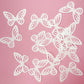 Wafer Paper Butterflies White or Pink Etched 20 PreCut Edible