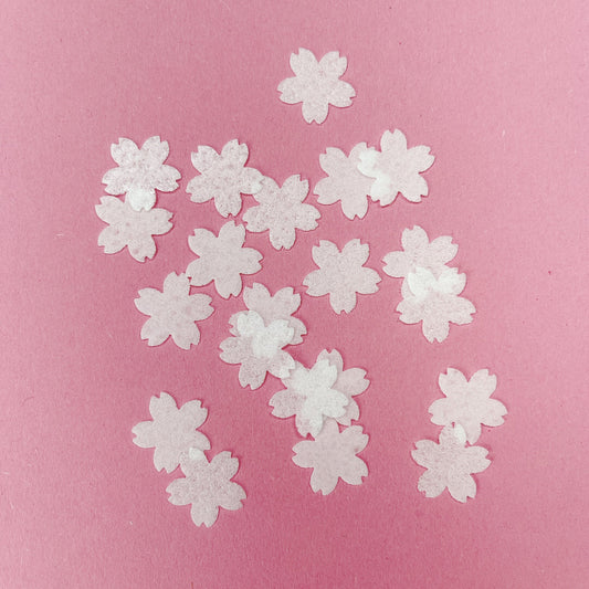 Wafer Paper Mini Blossoms Plain Flowers 30 PreCut Edible