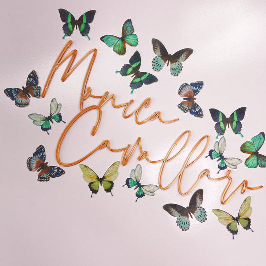 Wafer Paper Butterflies Green Goddess - 24 PreCut Edible