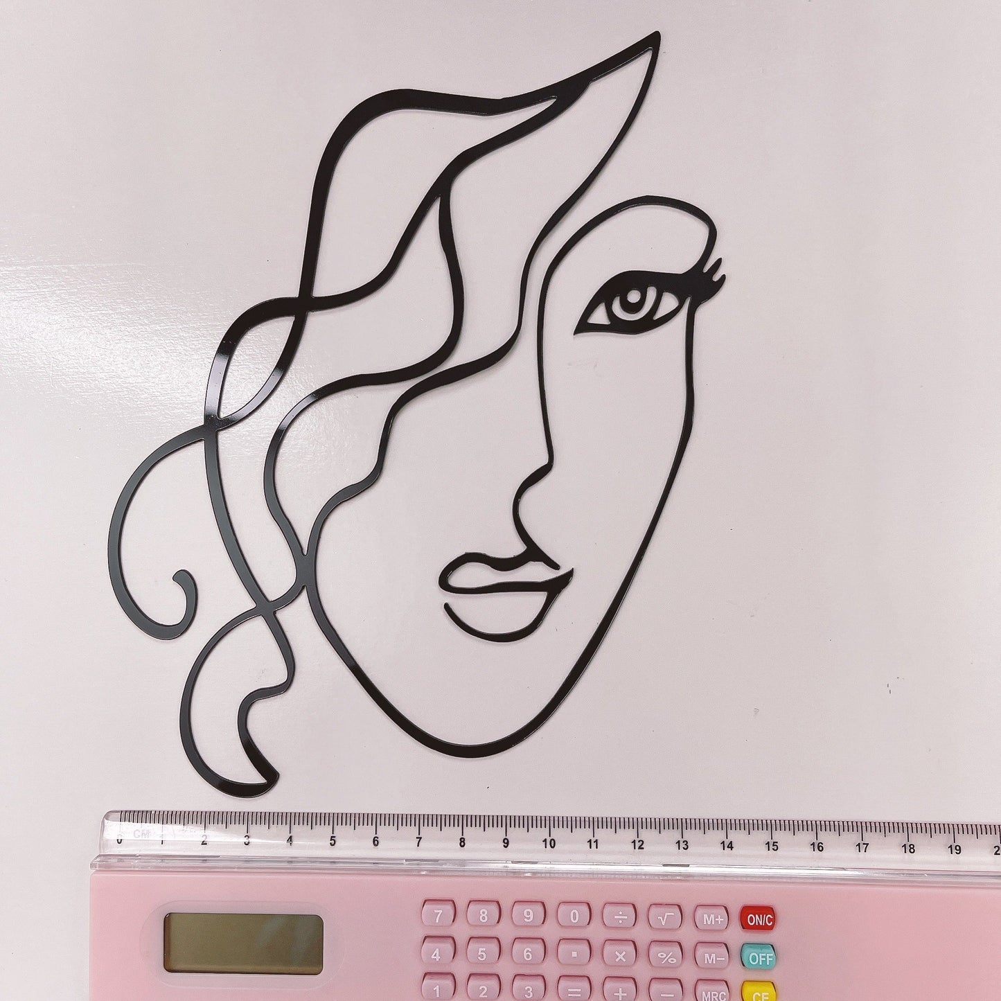 Abstract Black Acrylic Lady Face Fropper