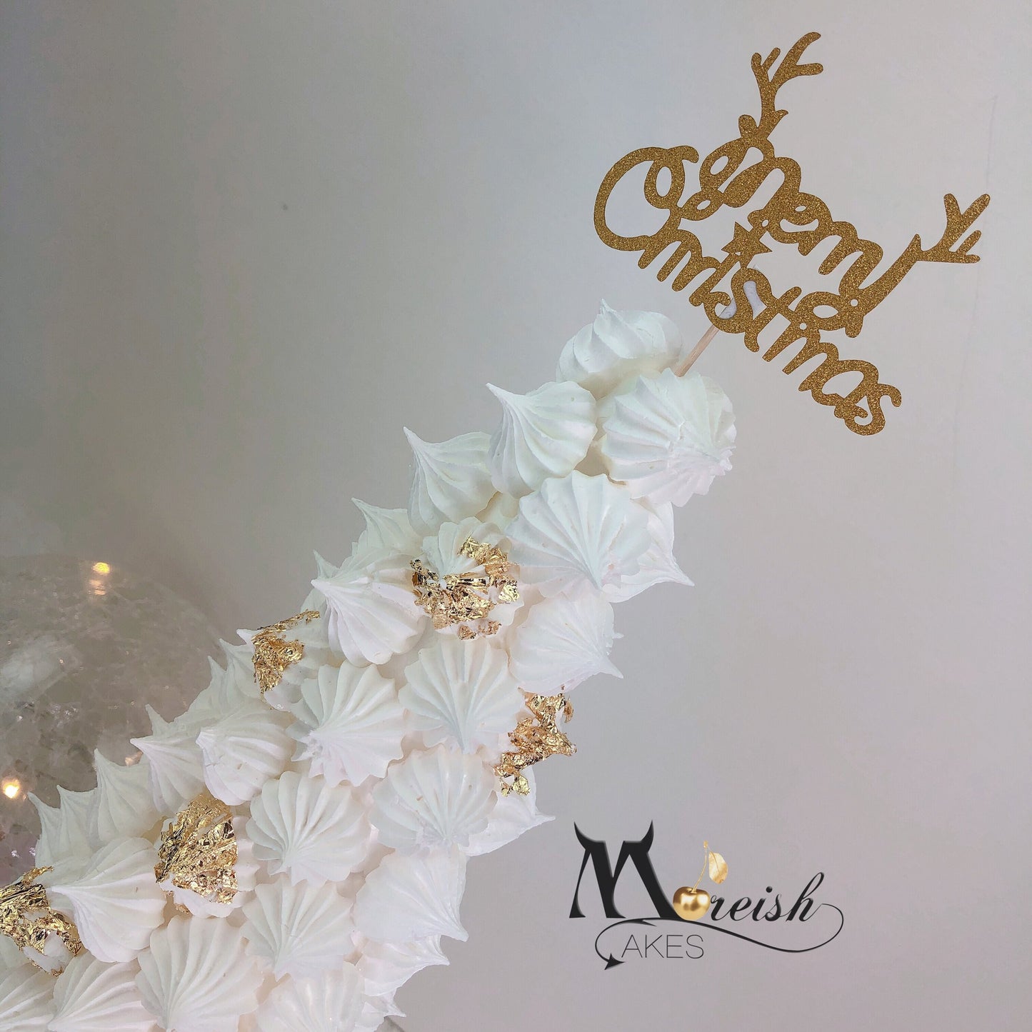Merry Christmas Glitter Card Topper