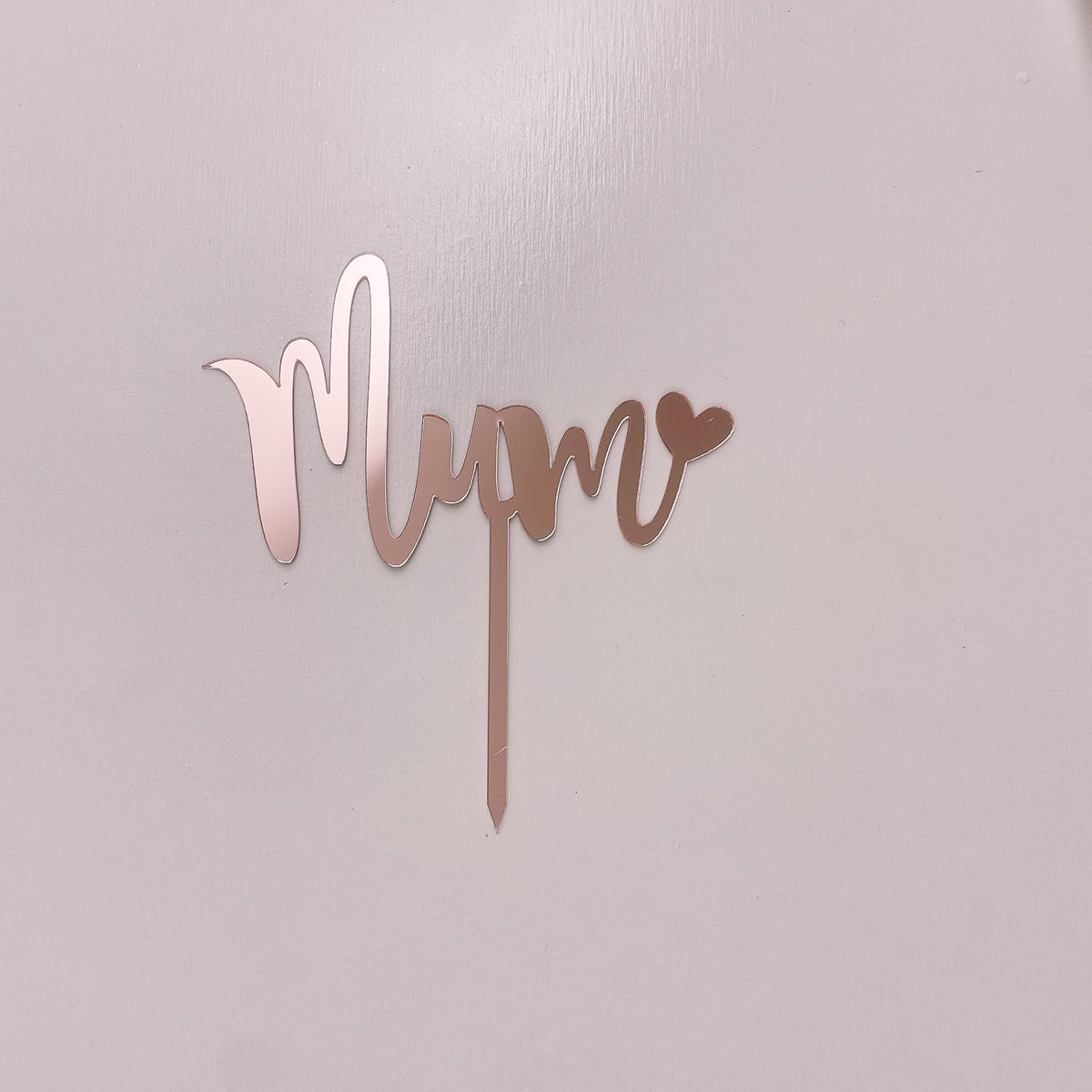 Mum Acrylic Topper in Various Colours
